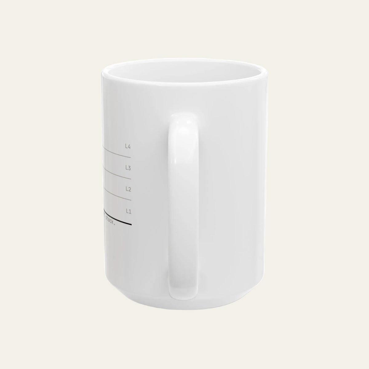 Productivity Focus Caffeine Coffee Mug, Funny Programmer Gift, Software Engineer Mug, Minimalist Office Gift, 15oz Coffee