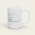 Productivity Focus Caffeine Coffee Mug, Funny Programmer Gift, Software Engineer Mug, Minimalist Office Gift, 15oz Coffee