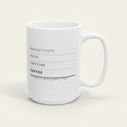 Productivity Focus Caffeine Coffee Mug, Funny Programmer Gift, Software Engineer Mug, Minimalist Office Gift, 15oz Coffee