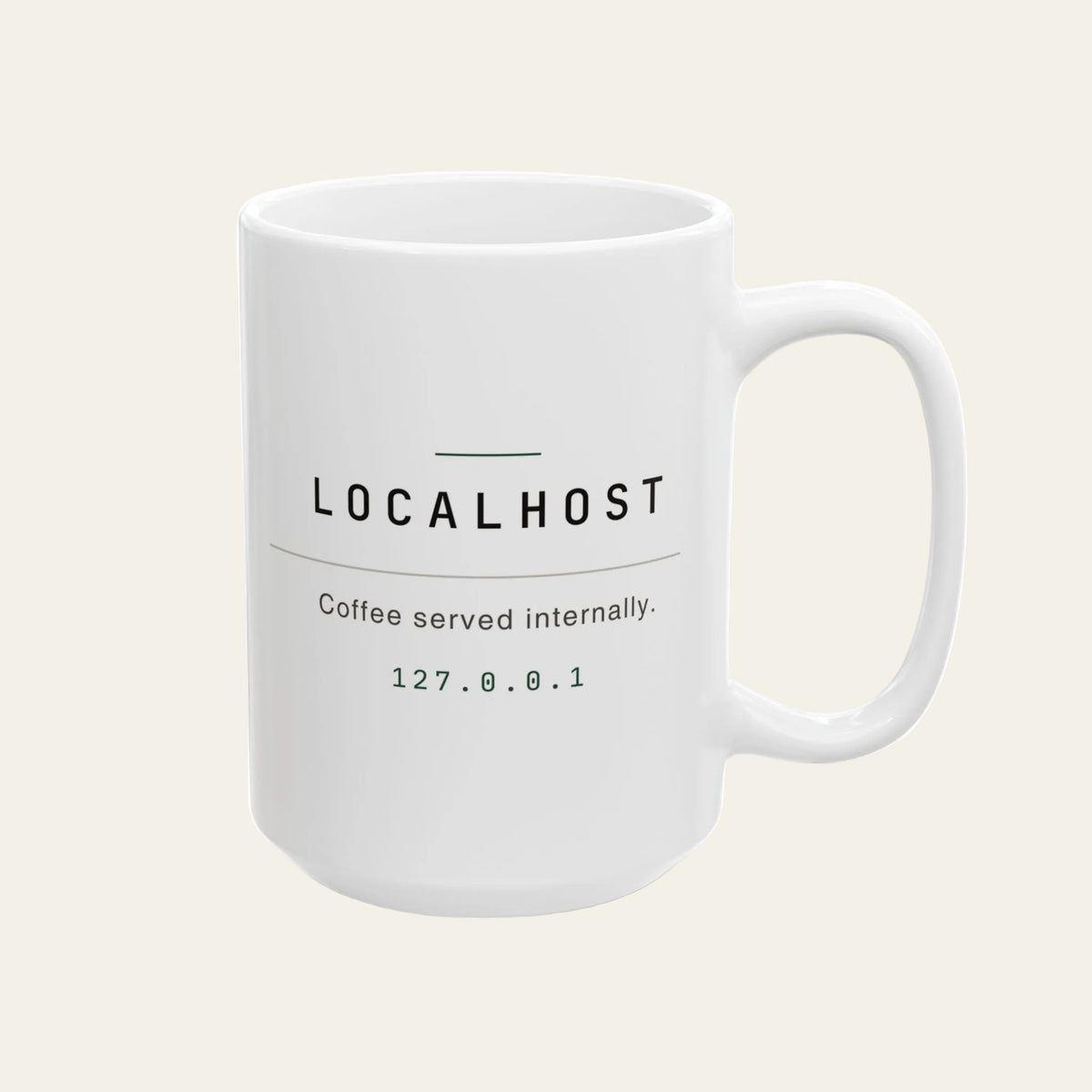 Localhost 127.0.0.1 Coffee Mug, Funny Programmer Gift, Software Engineer Mug, Web Developer Gift, Coder Tech Humor 15oz