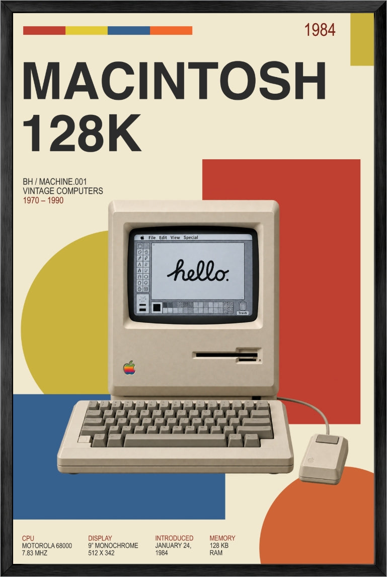 Macintosh 128K — 1984 Framed Archive Print